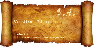 Vendler Adrienn névjegykártya